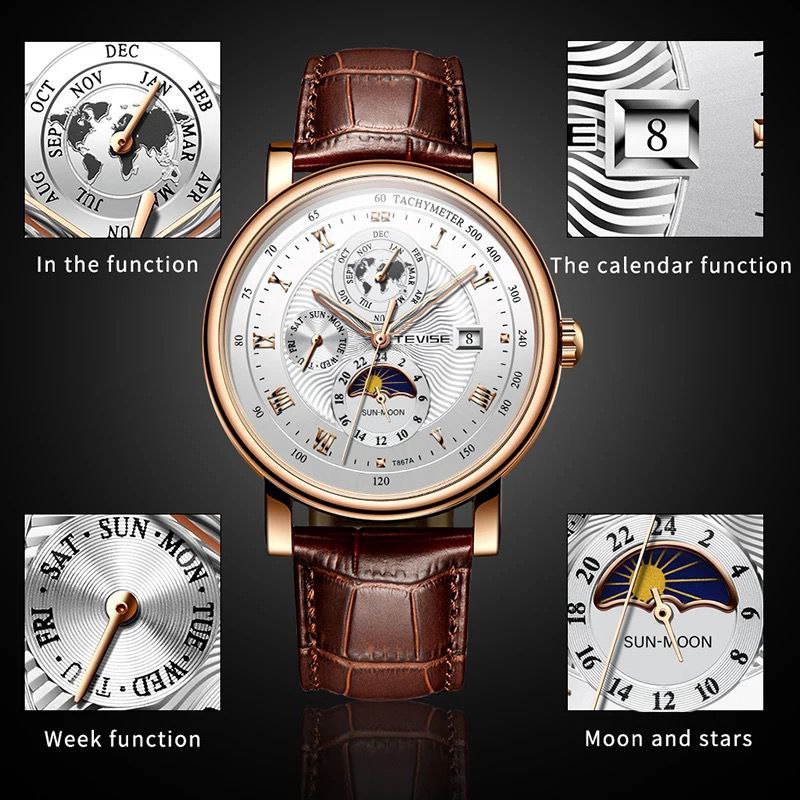 MENS AUTOMATIC MECHANICAL WRISTWATCH