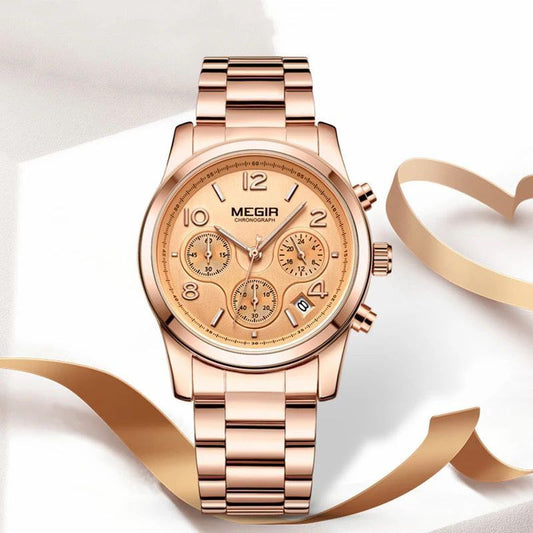 MEGIR LADIES CHRONOGRAPH WATCH.