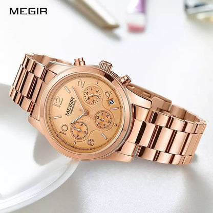 MEGIR LADIES CHRONOGRAPH WATCH.