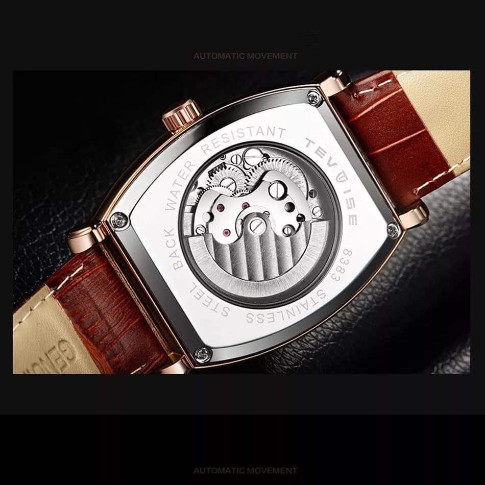 TEVISE RECTANGULAR MECHANICAL WATCH.