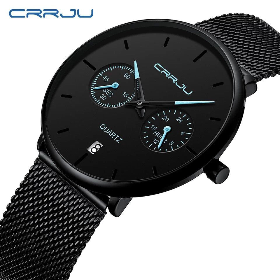 CRRJU MESHSTRAP TRIPLE DIAL WATCH.