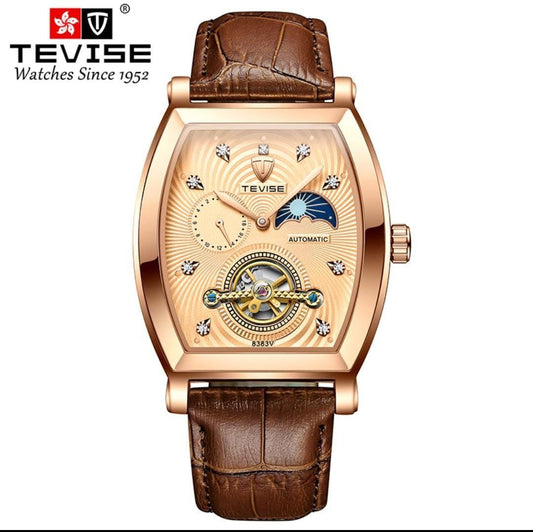 TEVISE LEATHER AUTOMATIC WATCH