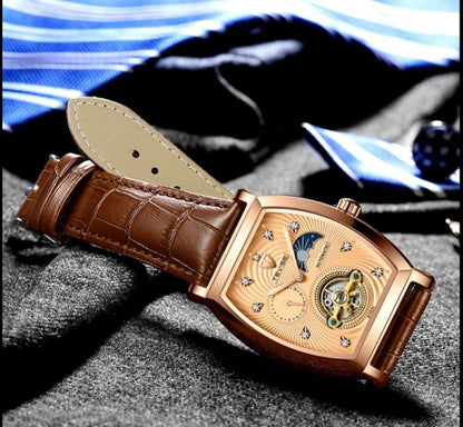 TEVISE LEATHER AUTOMATIC WATCH