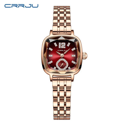 CRRJU LADIES RED SQUARE DIAL WATCH