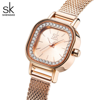 SK Watch and Bracelet Set For Lady