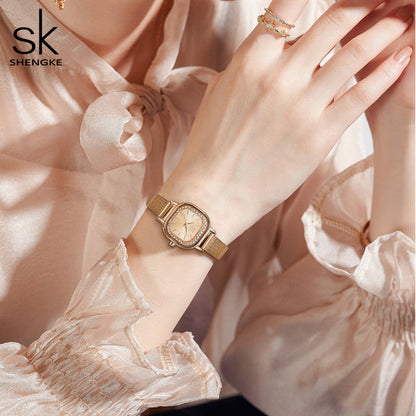 SK Watch and Bracelet Set For Lady